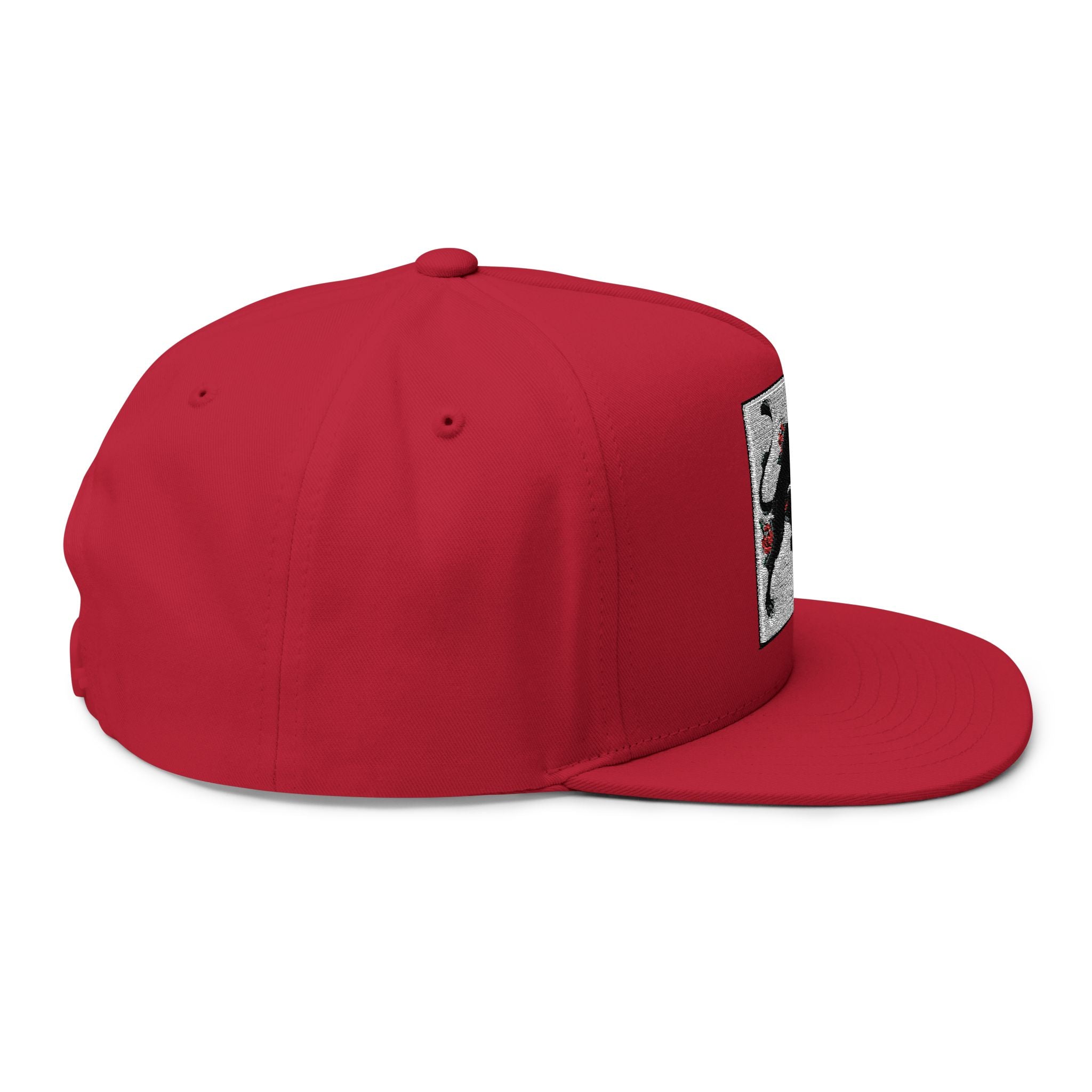 Stylish Embroidered Flat Bill Cap - Panther Design, Streetwear, Gift for Him, Accessory for All Occasions