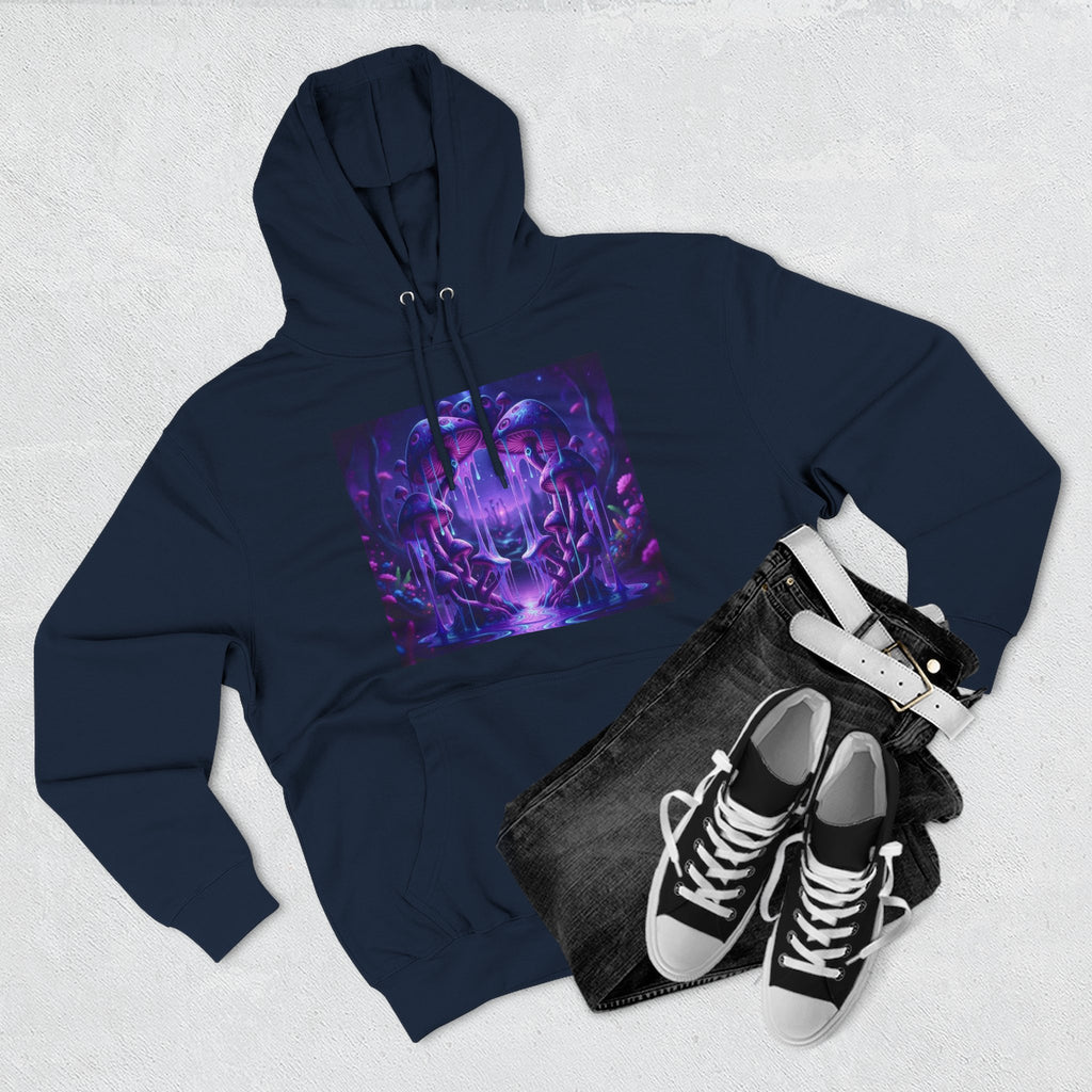 Galactic Vibes Fleece Hoodie - Cosmic Art Pullover, Space-Themed Gift, Unisex Sweatshirt, Trendy Streetwear, Perfect for Fall and Winter