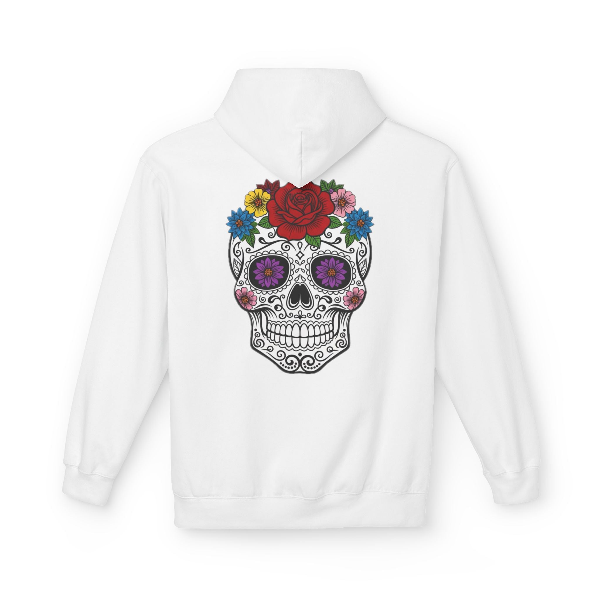 Bohemian Floral Skull Hoodie, Casual Unisex Sweatshirt, Trendy Gift for Her, Music Festival Apparel, Halloween Costume
