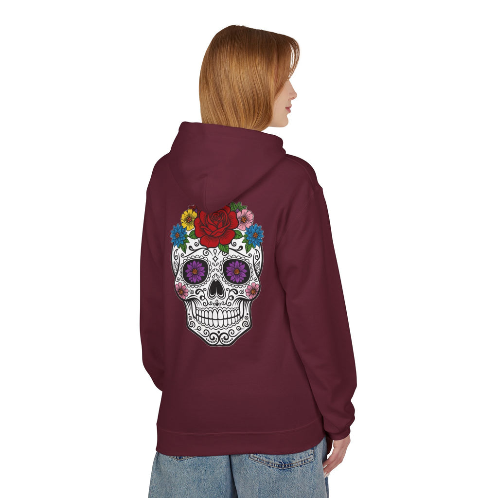 Bohemian Floral Skull Hoodie, Casual Unisex Sweatshirt, Trendy Gift for Her, Music Festival Apparel, Halloween Costume
