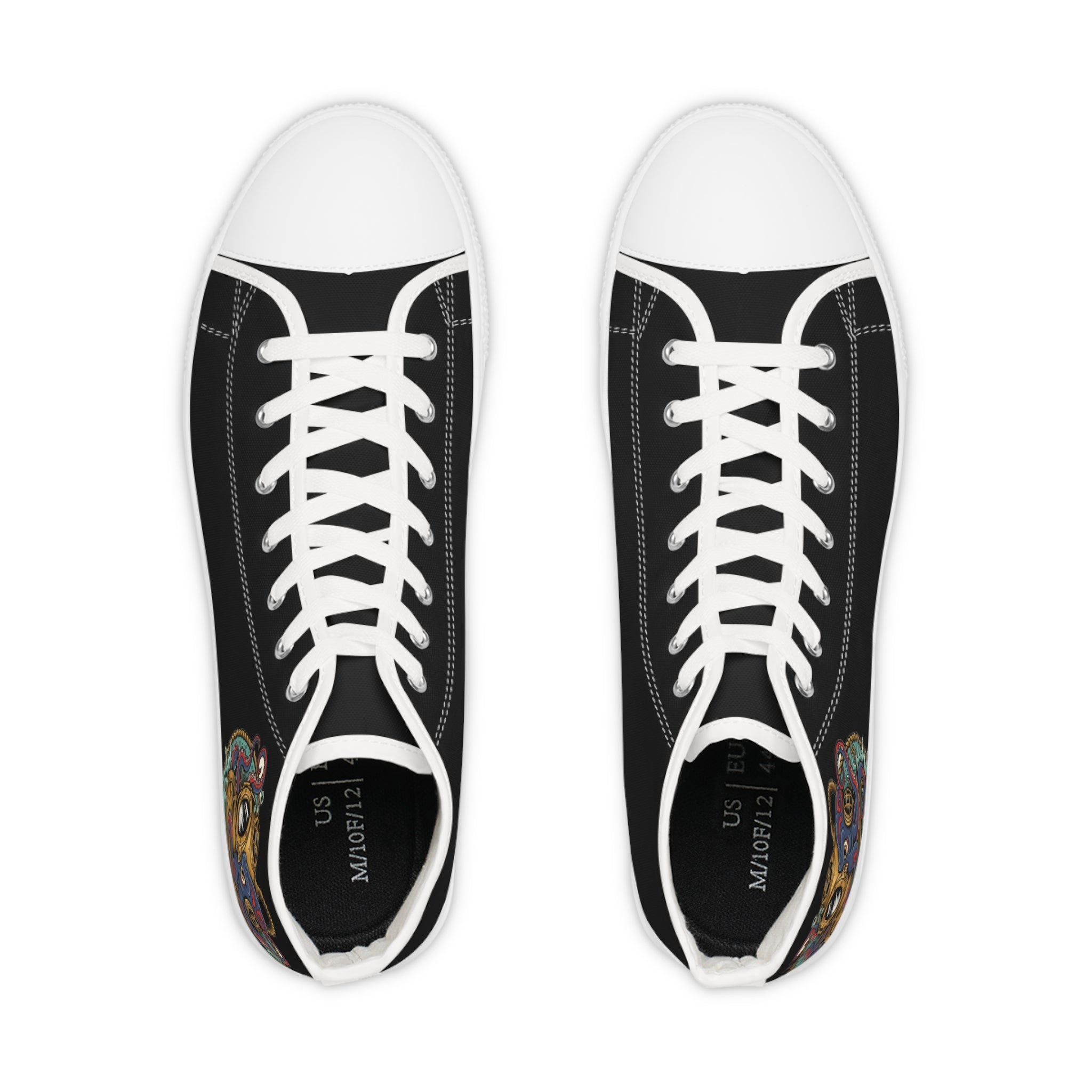 Stylish High Top Sneakers - Colorful Heart Design, Casual Footwear, Streetwear, Love Gifts, Unique Weekend Style