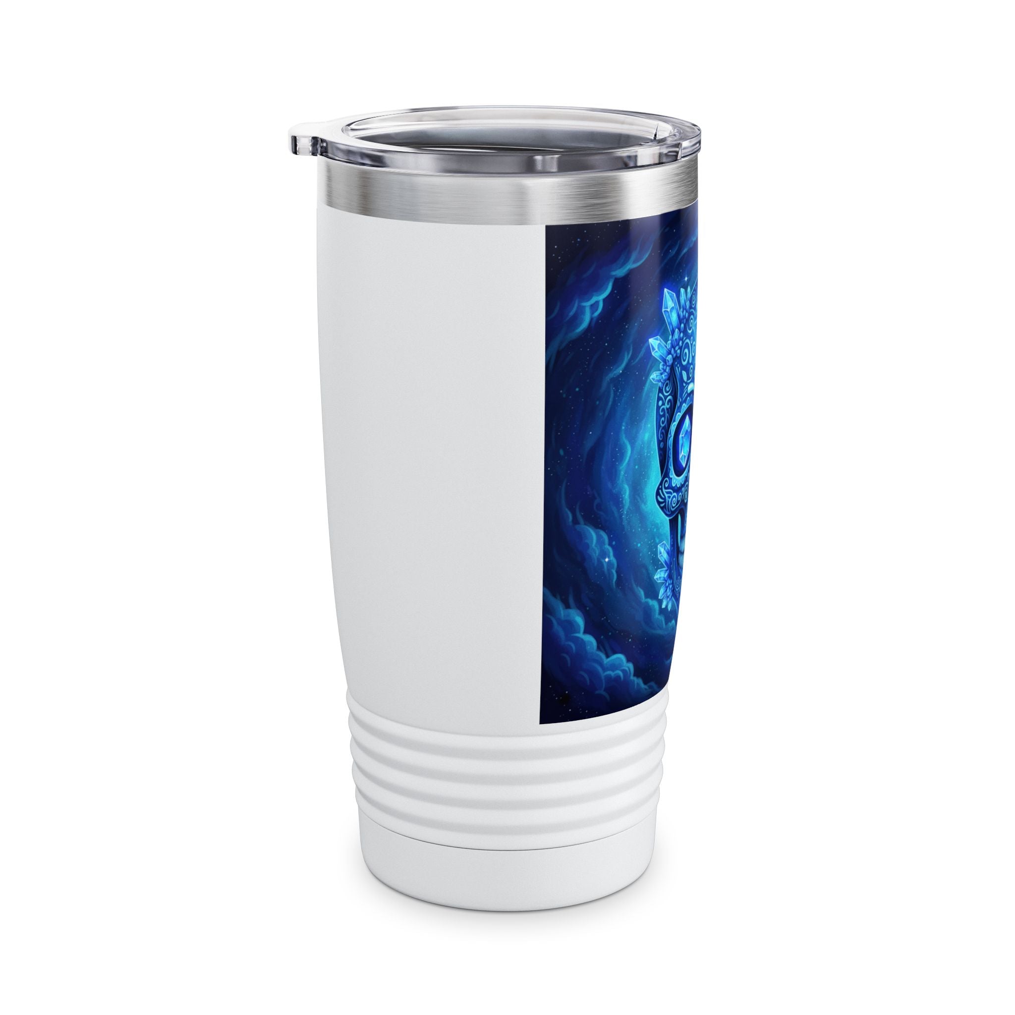 Tumbler, 20oz Blue Crystal Sugar Skull Design