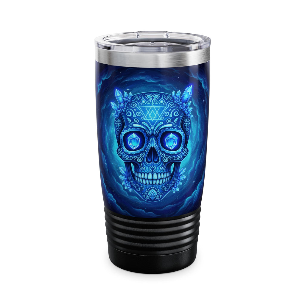 Tumbler, 20oz Blue Crystal Sugar Skull Design