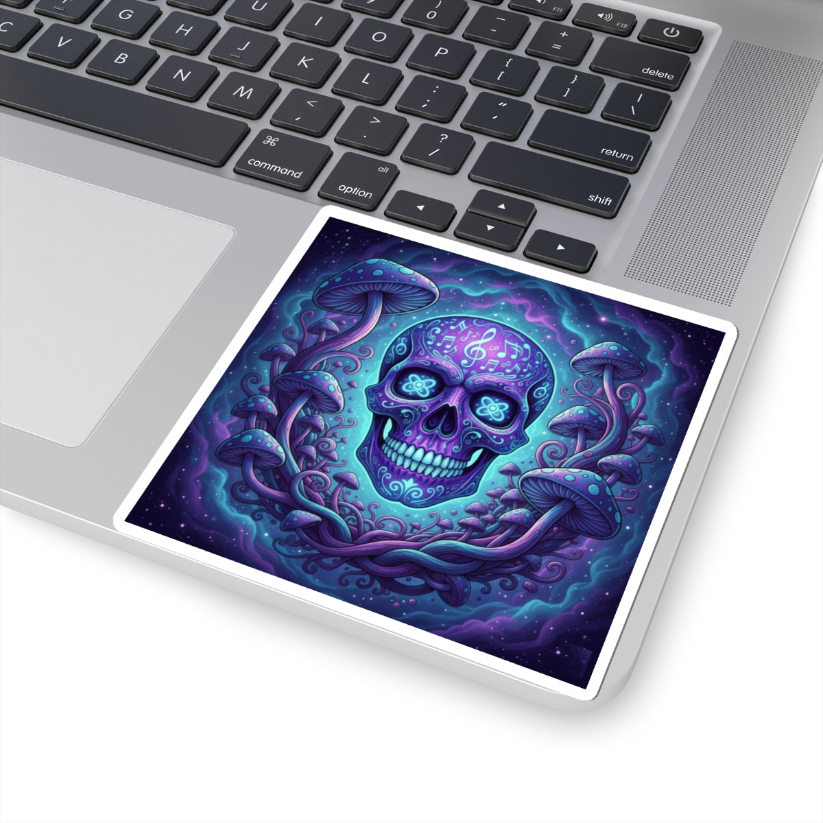 Colorful Skull Kiss-Cut Stickers | Psychedelic Art, Music Theme, Great for Decor, Gifts, and Festivals