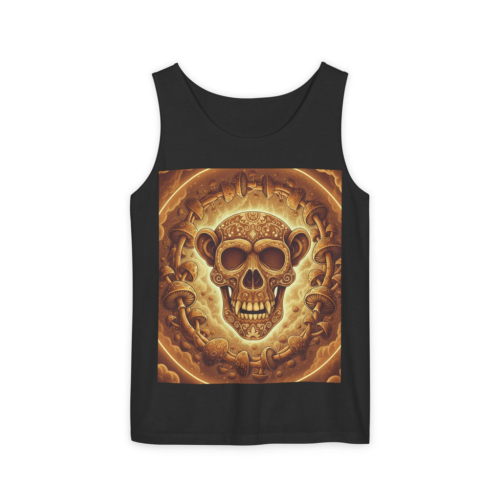 Tank Top - Chimp Sugar Skull Mushrooms Design