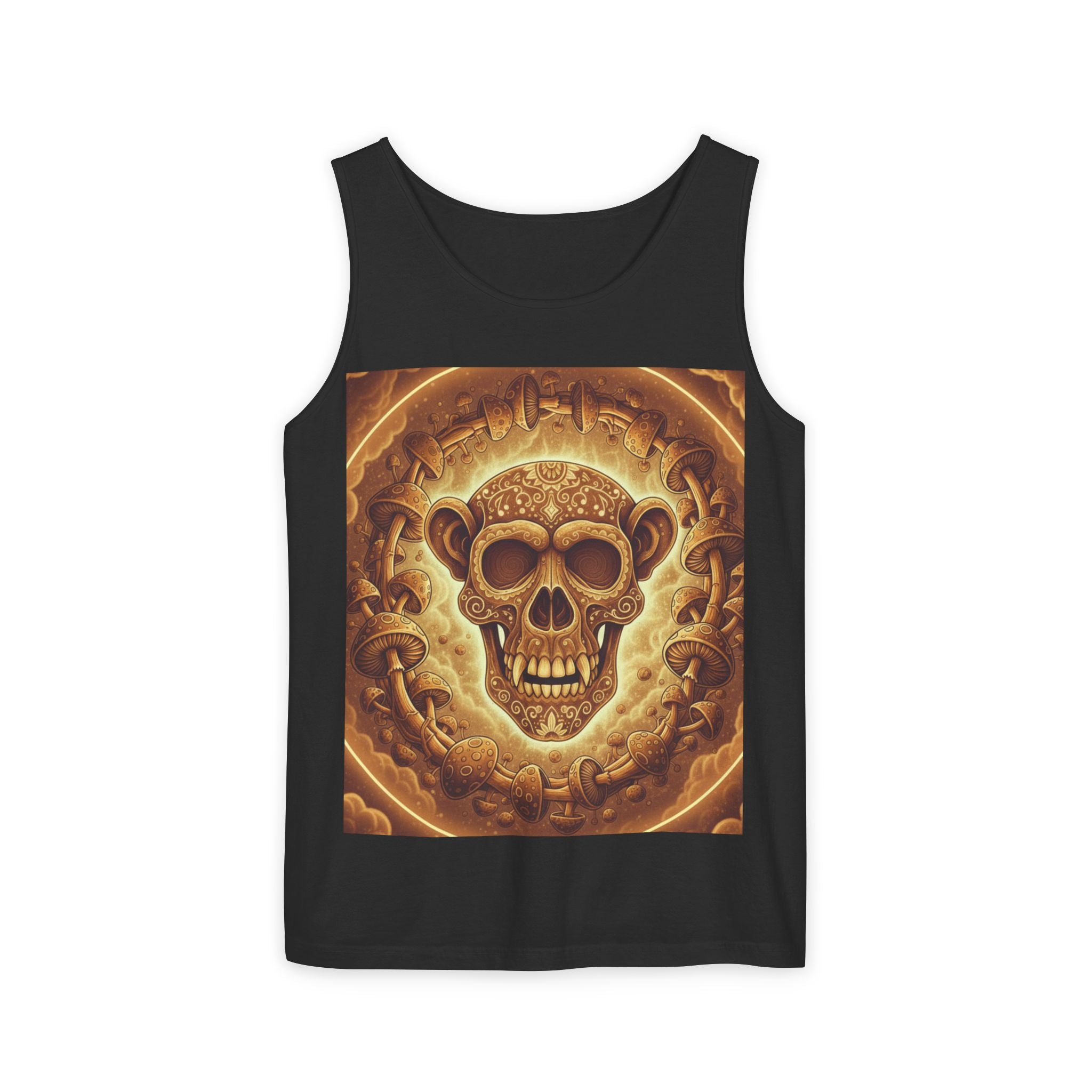 Tank Top - Chimp Sugar Skull Mushrooms Design