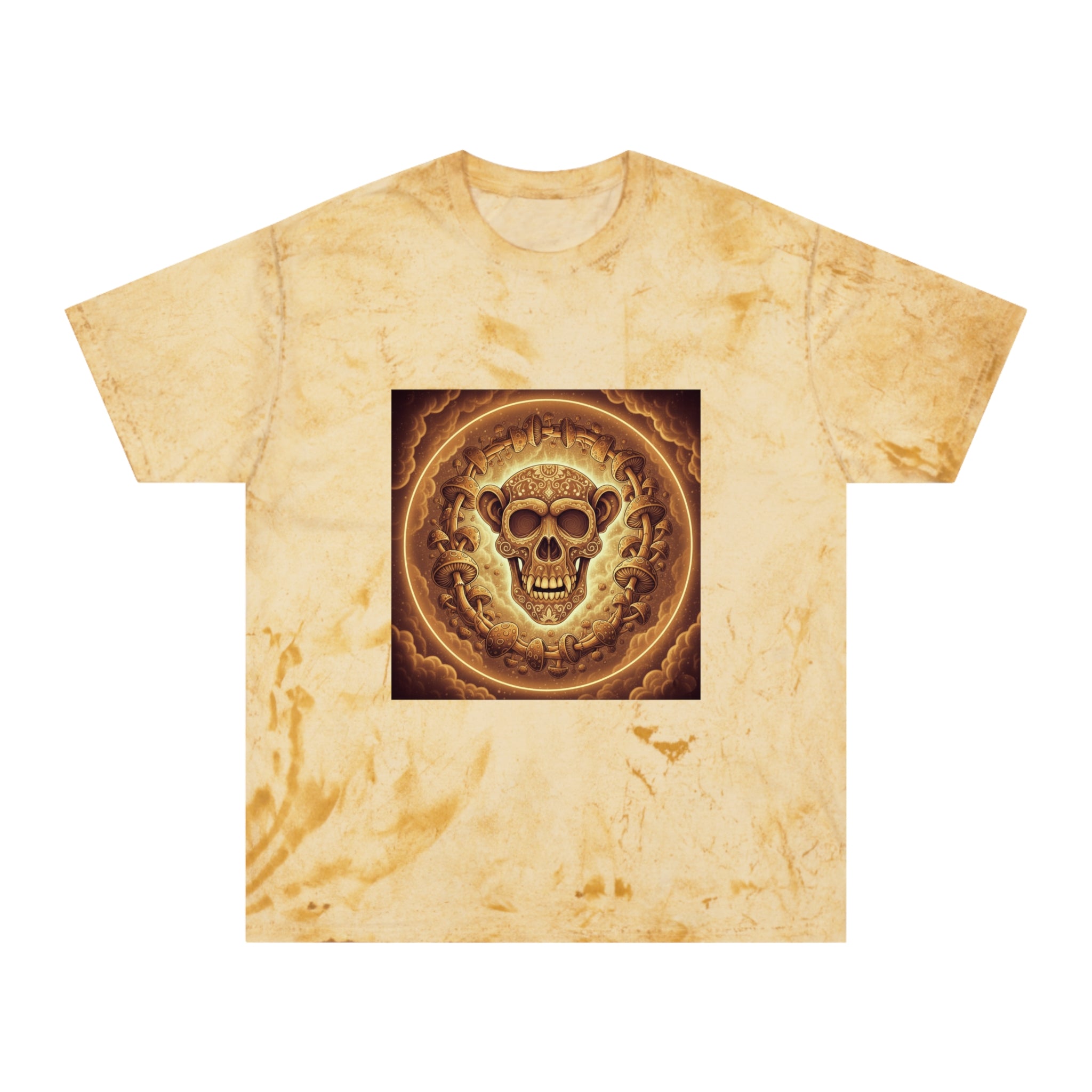 Colorful Skull Art T-Shirt, Unique Graphic Tee, Unisex Casual Wear, Festival Fashion, Edgy Streetwear