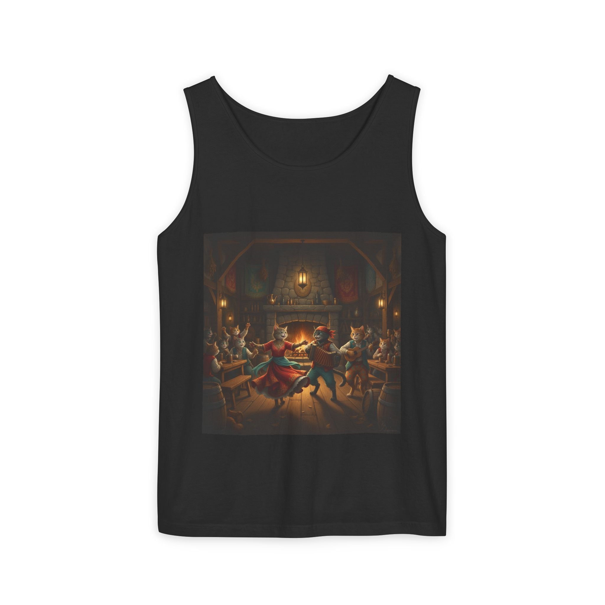 Tank Top with Gypsy Dancing Cats Design