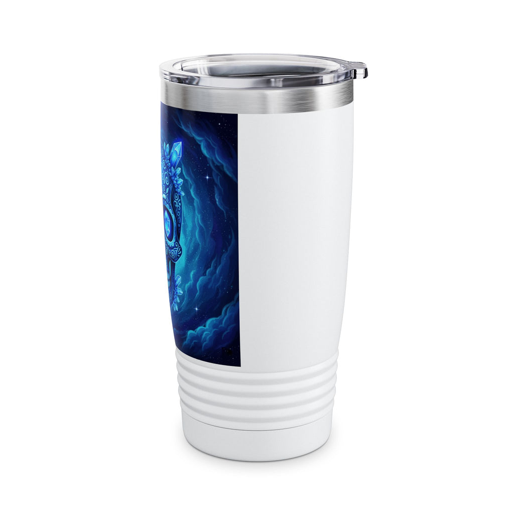 Tumbler, 20oz Blue Crystal Sugar Skull Design