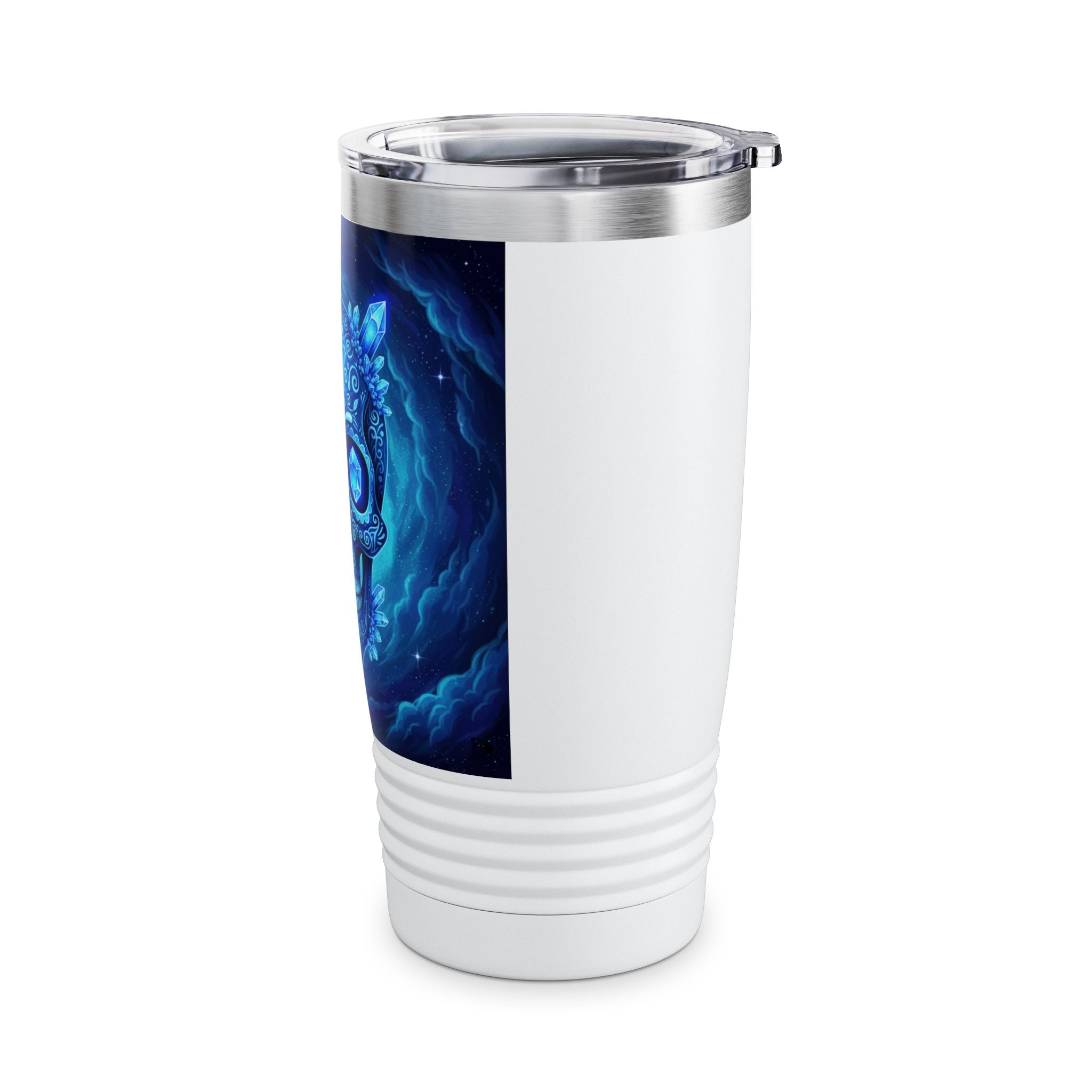 Tumbler, 20oz Blue Crystal Sugar Skull Design