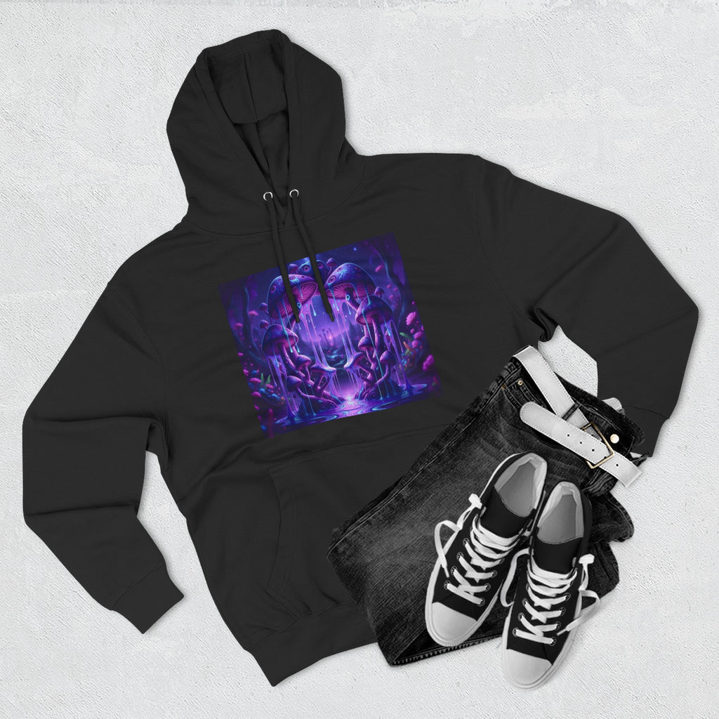 Galactic Vibes Fleece Hoodie - Cosmic Art Pullover, Space-Themed Gift, Unisex Sweatshirt, Trendy Streetwear, Perfect for Fall and Winter