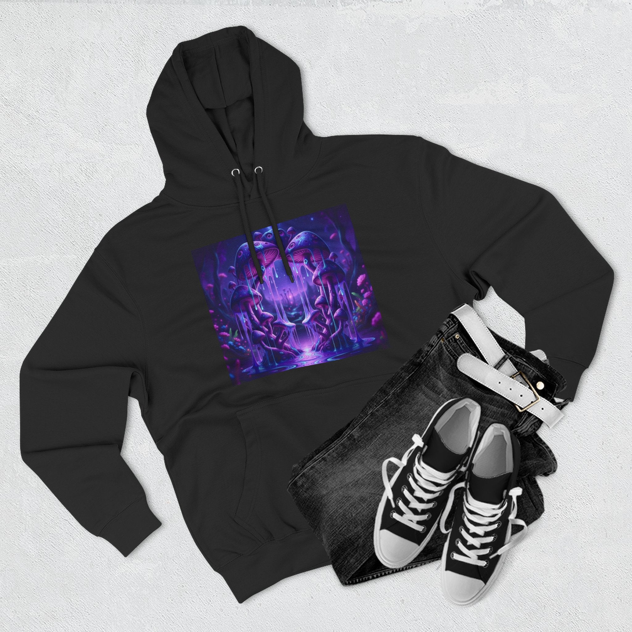 Galactic Vibes Fleece Hoodie - Cosmic Art Pullover, Space-Themed Gift, Unisex Sweatshirt, Trendy Streetwear, Perfect for Fall and Winter