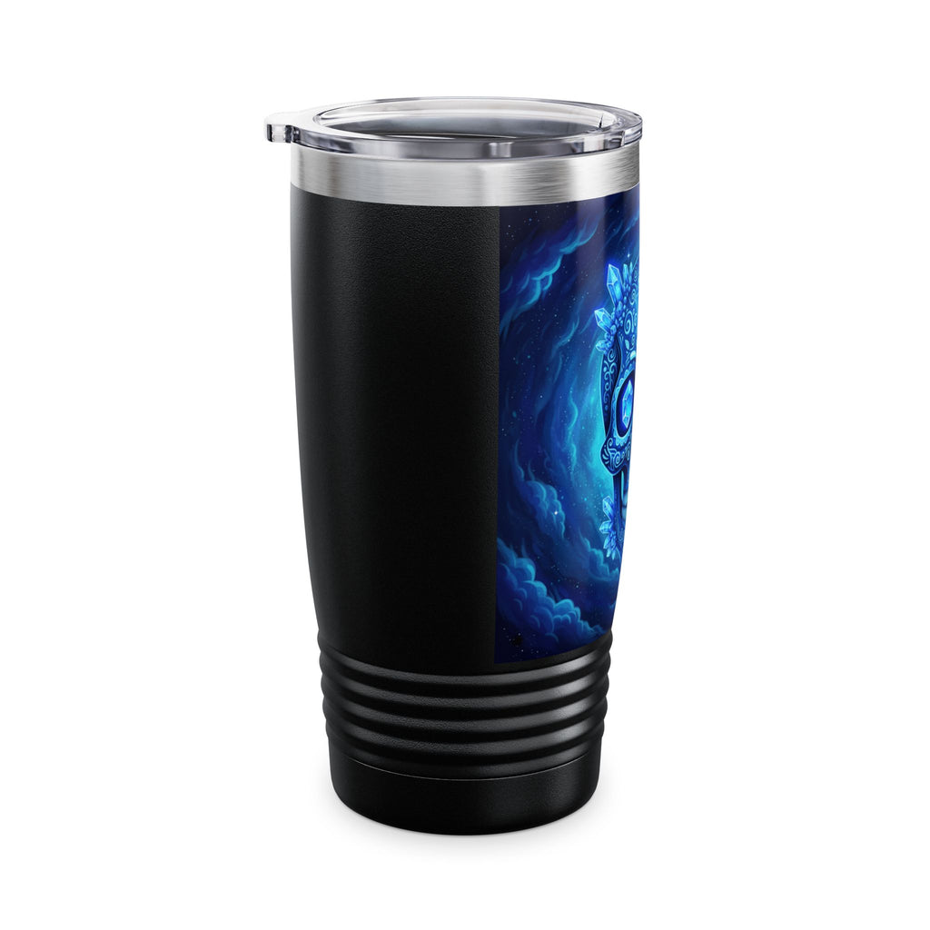 Tumbler, 20oz Blue Crystal Sugar Skull Design
