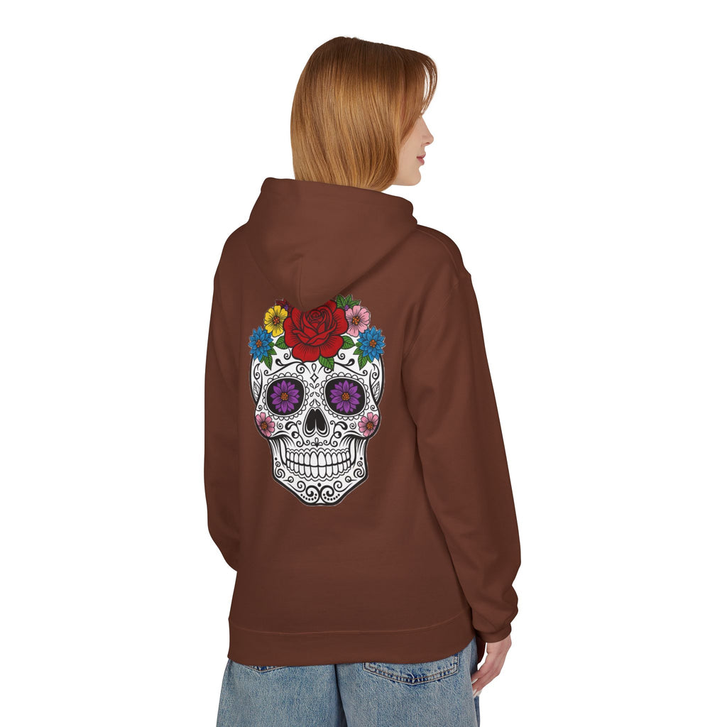 Bohemian Floral Skull Hoodie, Casual Unisex Sweatshirt, Trendy Gift for Her, Music Festival Apparel, Halloween Costume