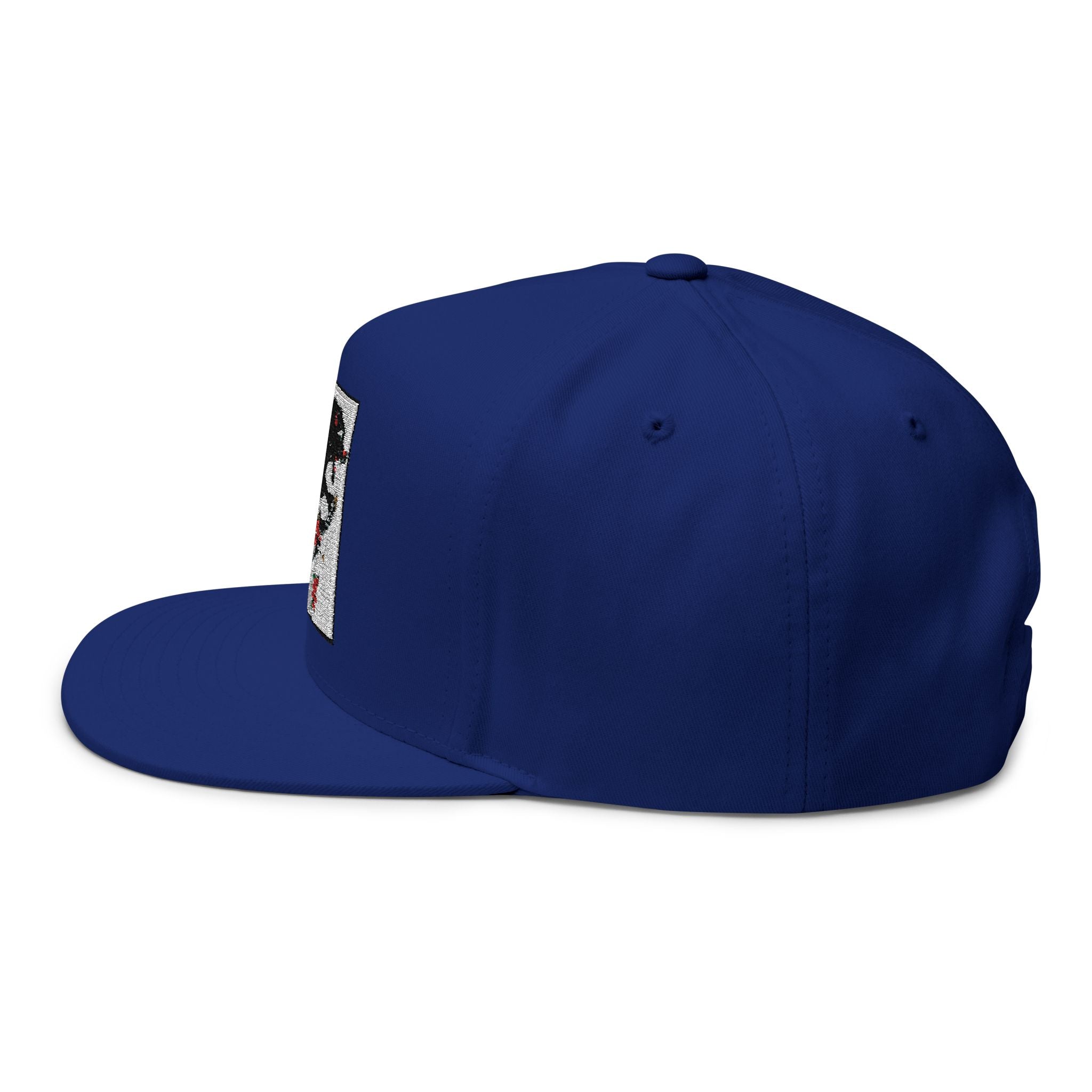 Stylish Embroidered Flat Bill Cap - Panther Design, Streetwear, Gift for Him, Accessory for All Occasions