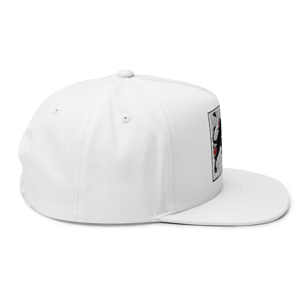 Stylish Embroidered Flat Bill Cap - Panther Design, Streetwear, Gift for Him, Accessory for All Occasions