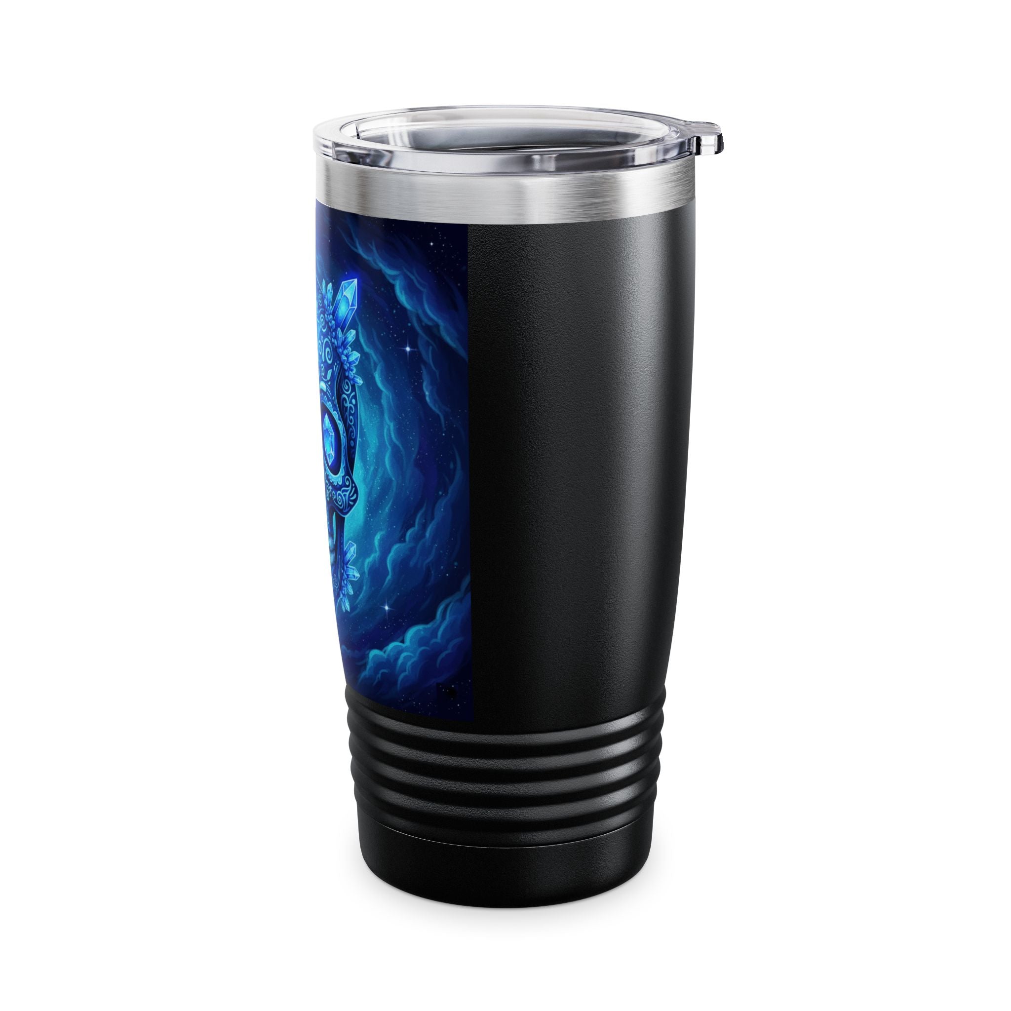 Tumbler, 20oz Blue Crystal Sugar Skull Design