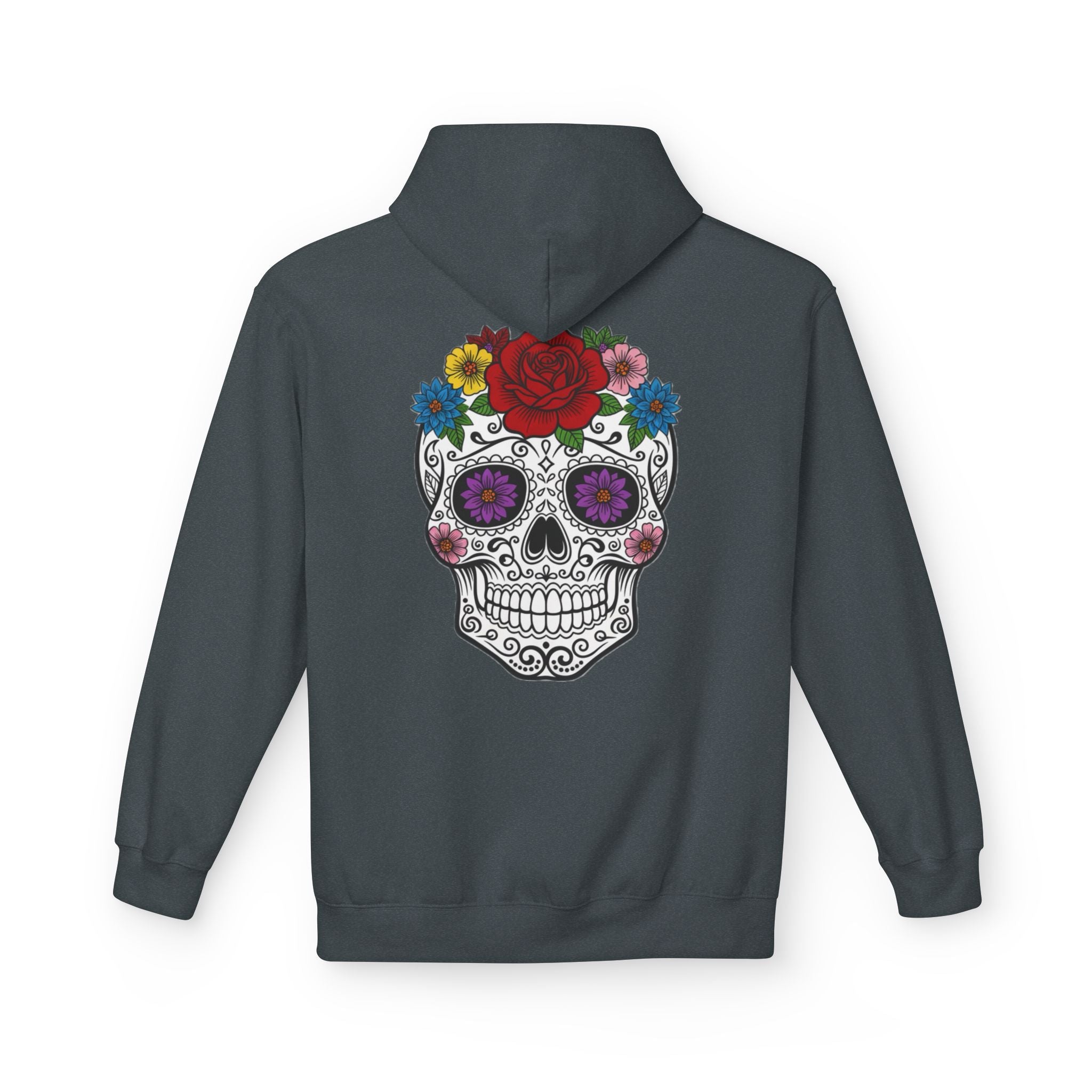 Bohemian Floral Skull Hoodie, Casual Unisex Sweatshirt, Trendy Gift for Her, Music Festival Apparel, Halloween Costume
