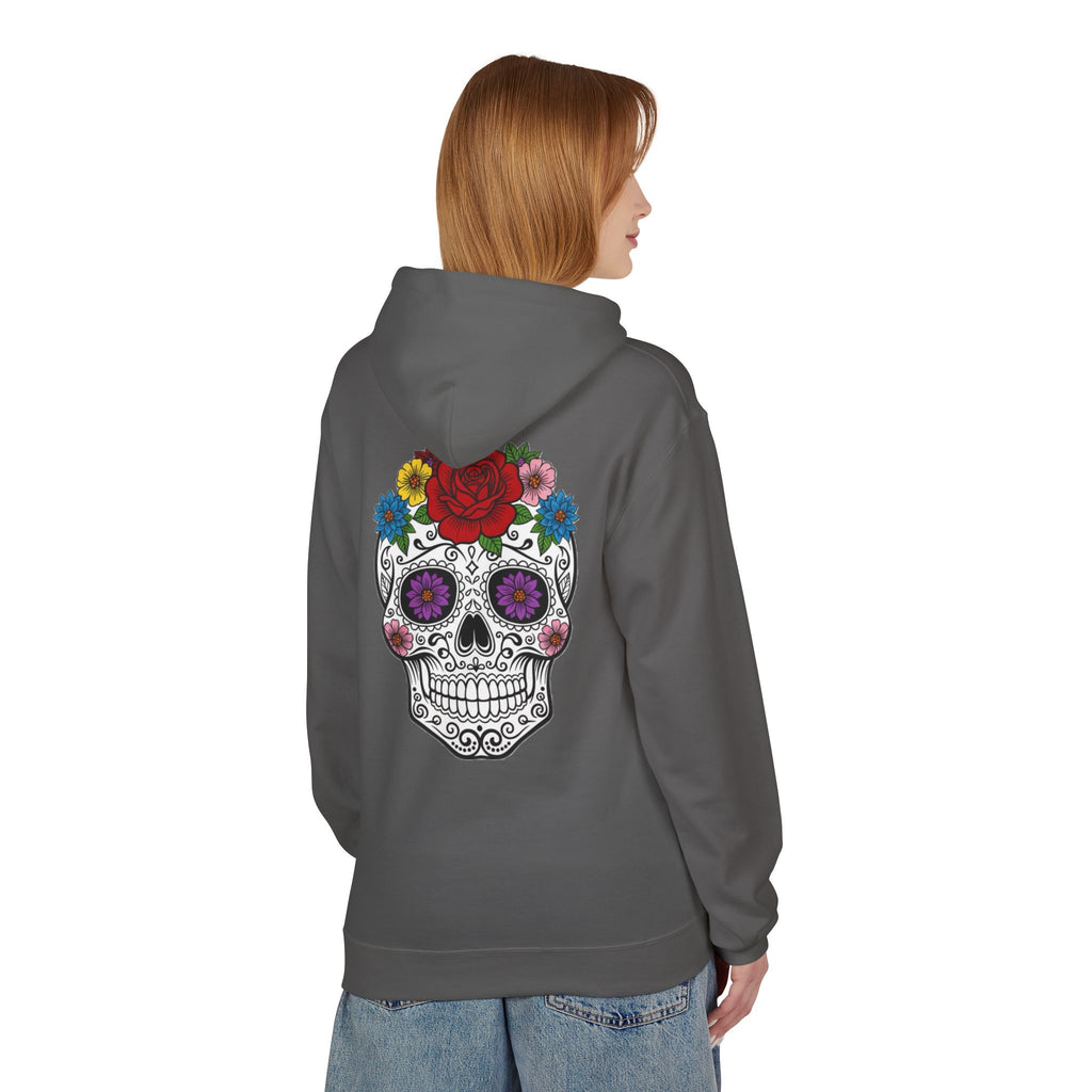 Bohemian Floral Skull Hoodie, Casual Unisex Sweatshirt, Trendy Gift for Her, Music Festival Apparel, Halloween Costume