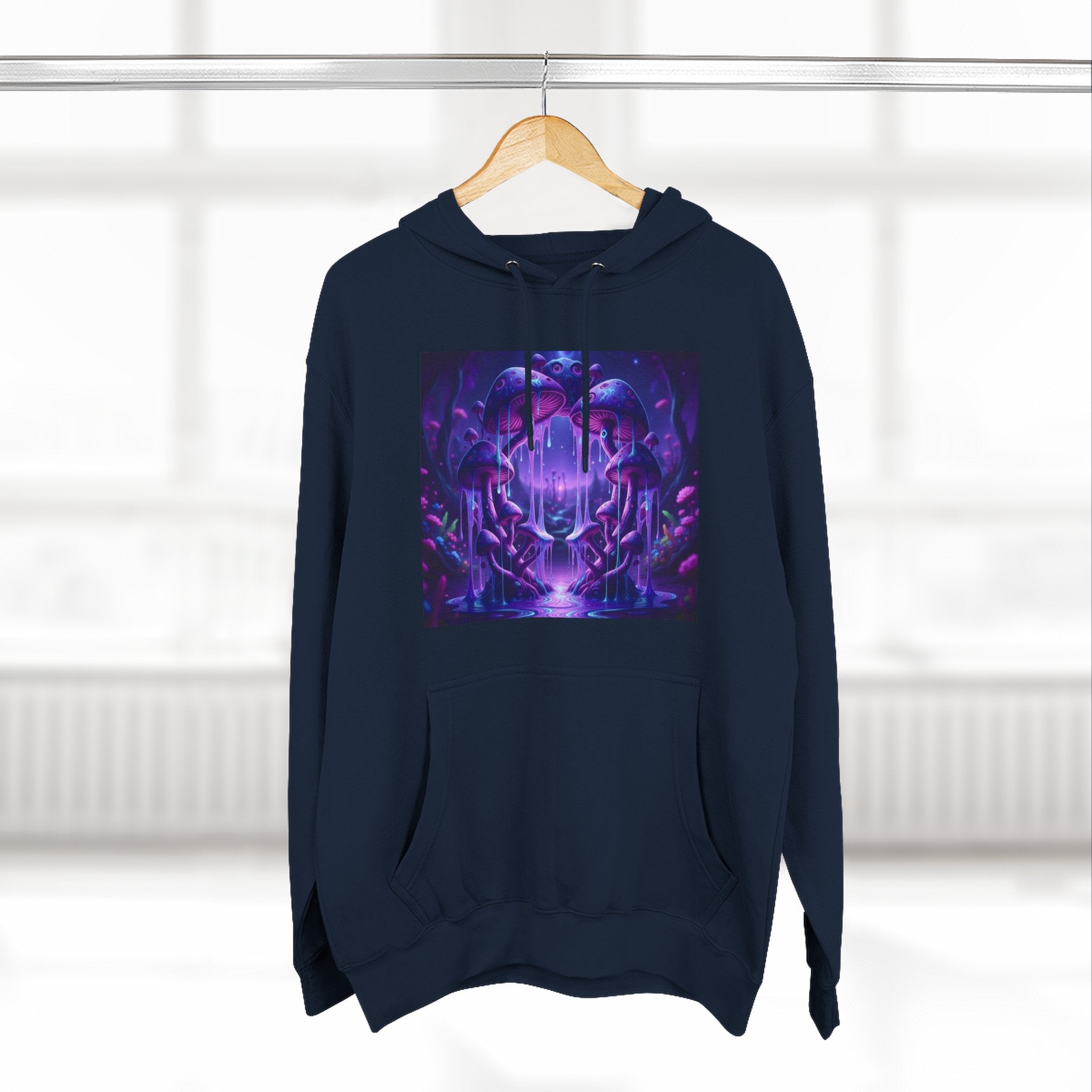 Galactic Vibes Fleece Hoodie - Cosmic Art Pullover, Space-Themed Gift, Unisex Sweatshirt, Trendy Streetwear, Perfect for Fall and Winter