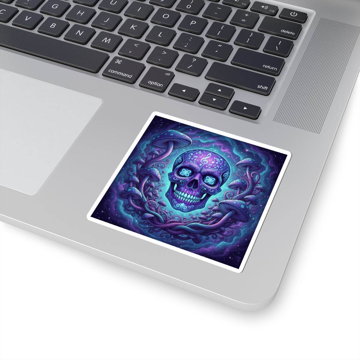 Colorful Skull Kiss-Cut Stickers | Psychedelic Art, Music Theme, Great for Decor, Gifts, and Festivals