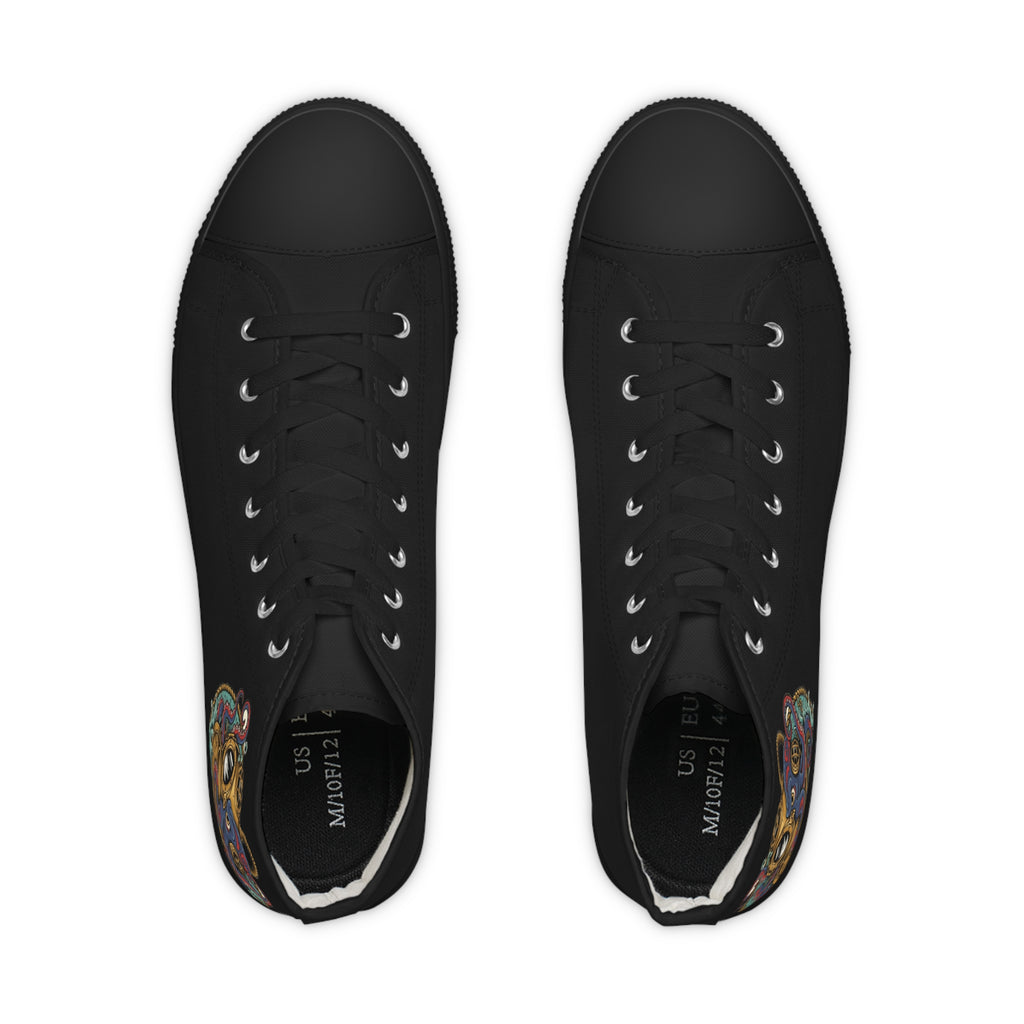 Stylish High Top Sneakers - Colorful Heart Design, Casual Footwear, Streetwear, Love Gifts, Unique Weekend Style
