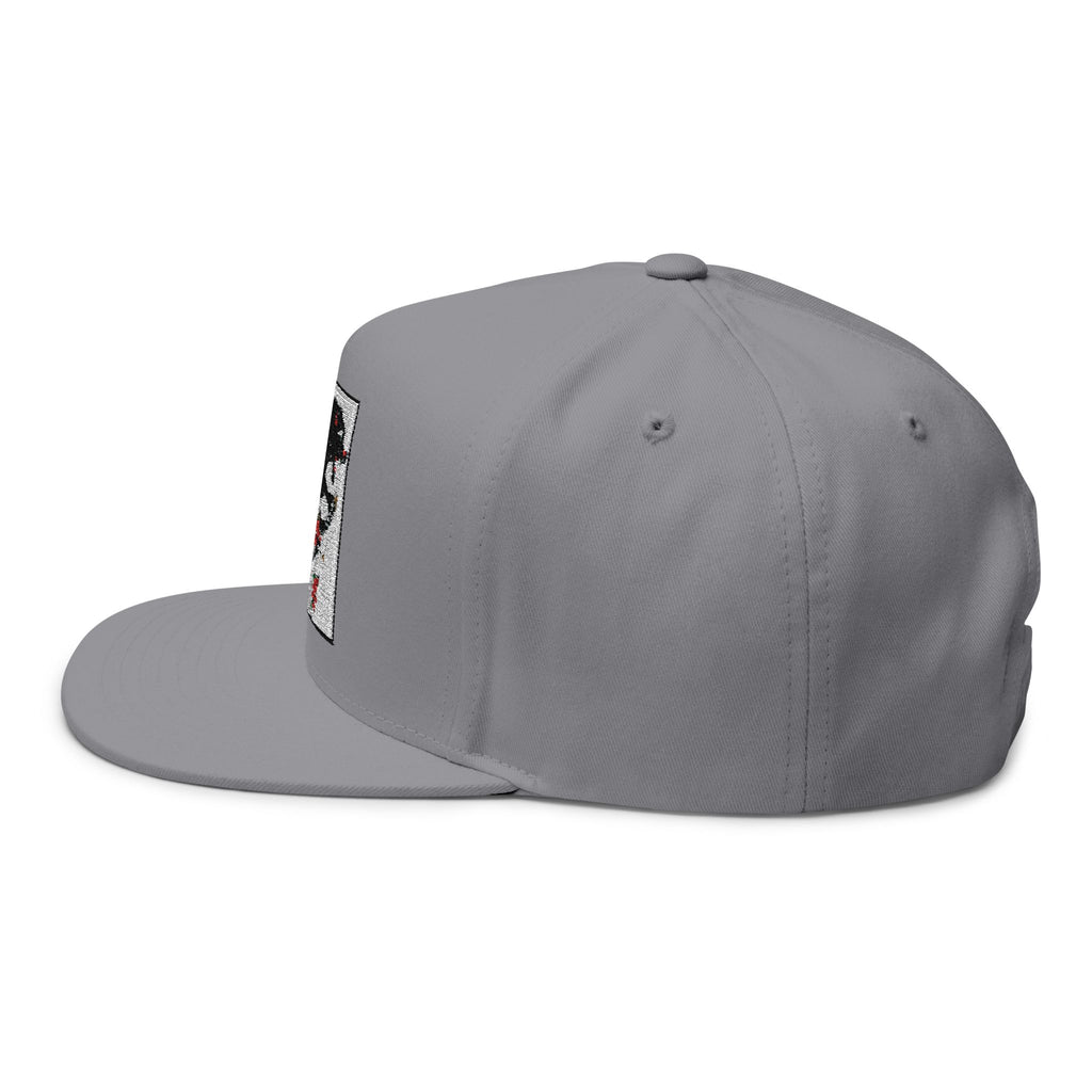 Stylish Embroidered Flat Bill Cap - Panther Design, Streetwear, Gift for Him, Accessory for All Occasions
