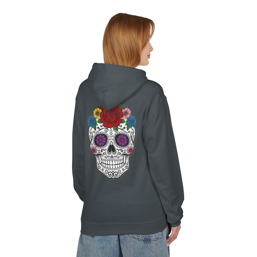 Bohemian Floral Skull Hoodie, Casual Unisex Sweatshirt, Trendy Gift for Her, Music Festival Apparel, Halloween Costume