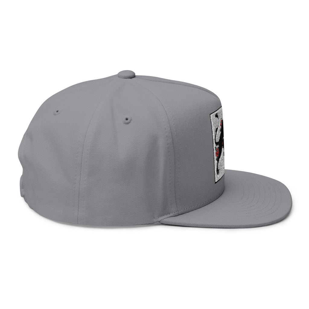 Stylish Embroidered Flat Bill Cap - Panther Design, Streetwear, Gift for Him, Accessory for All Occasions
