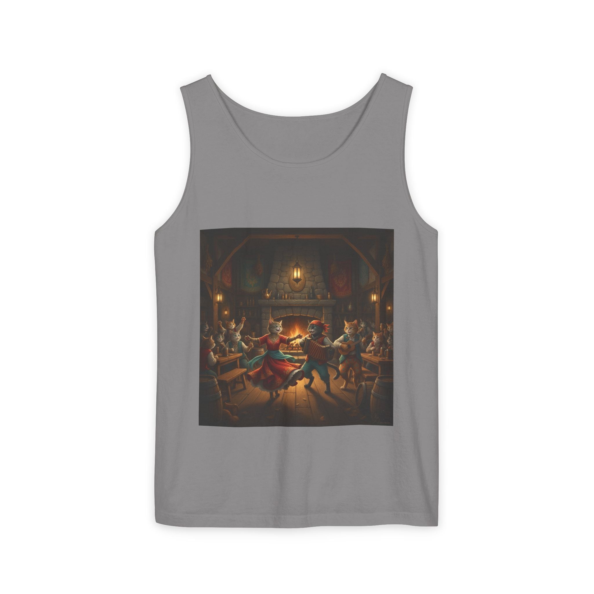 Tank Top with Gypsy Dancing Cats Design