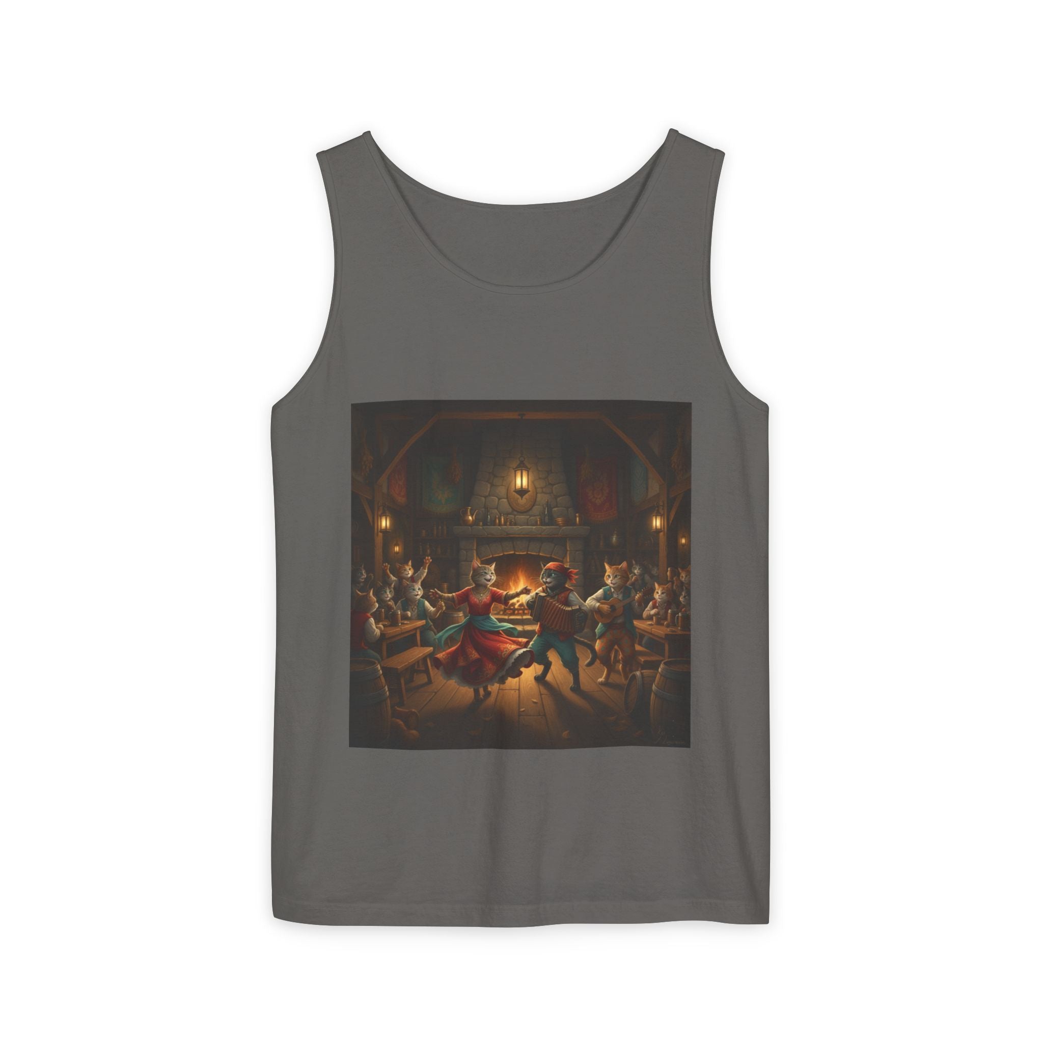 Tank Top with Gypsy Dancing Cats Design