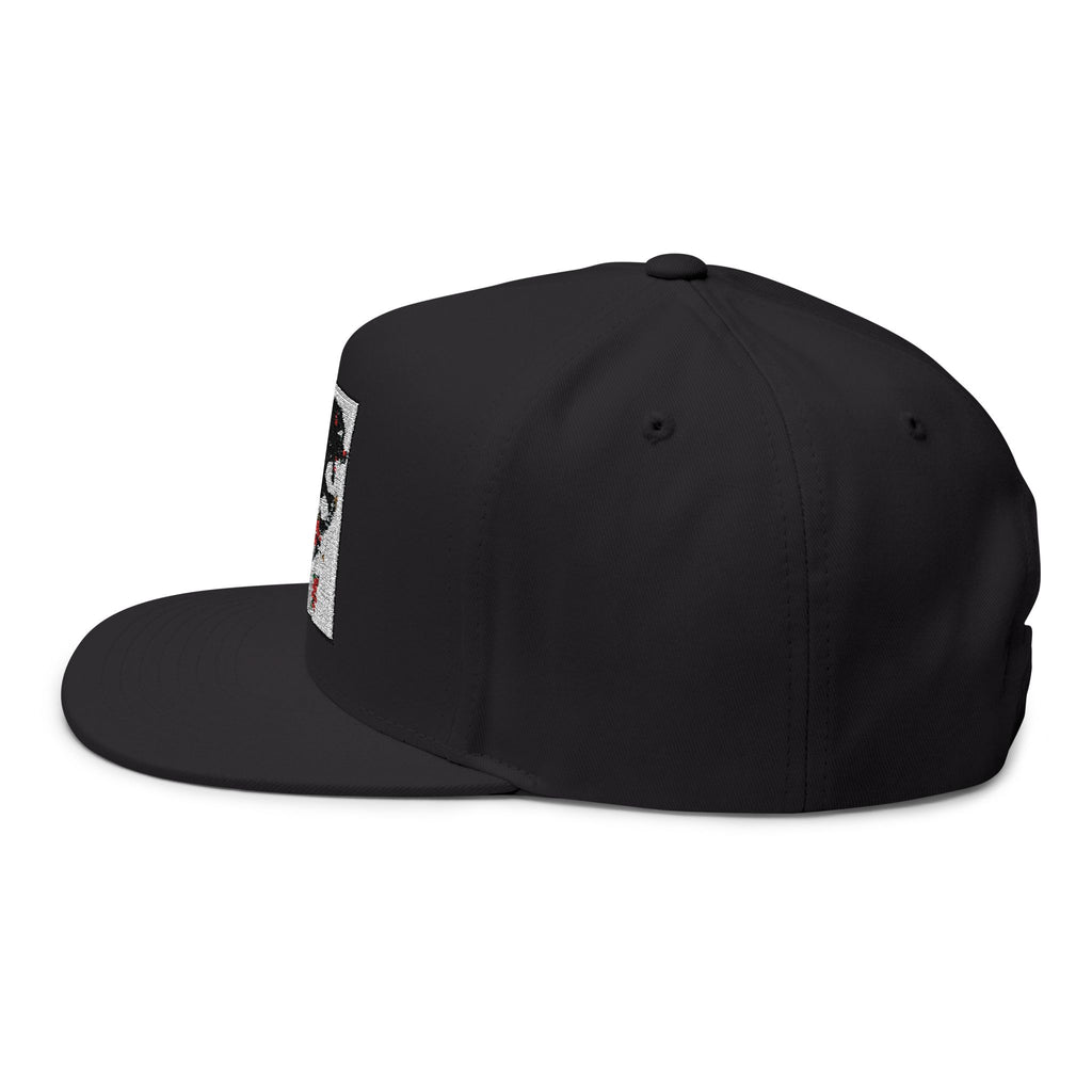Stylish Embroidered Flat Bill Cap - Panther Design, Streetwear, Gift for Him, Accessory for All Occasions