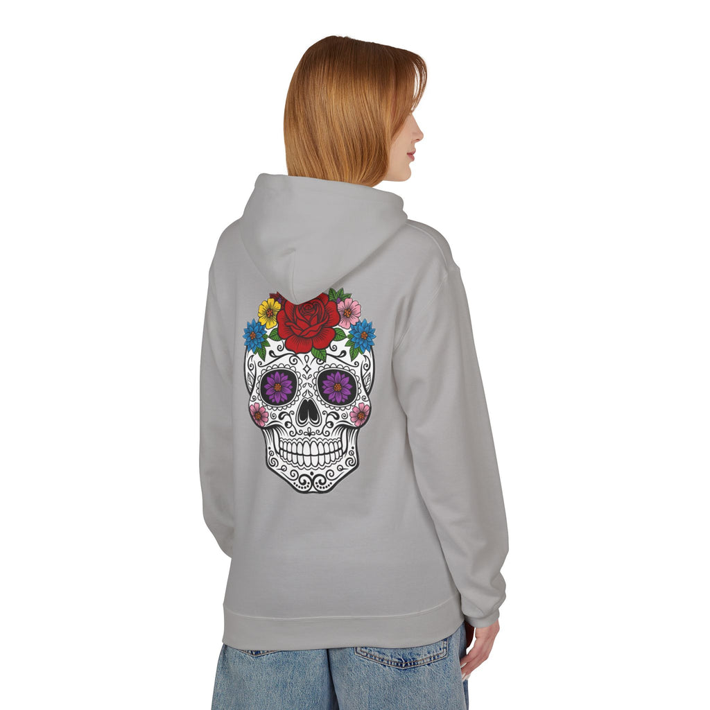 Bohemian Floral Skull Hoodie, Casual Unisex Sweatshirt, Trendy Gift for Her, Music Festival Apparel, Halloween Costume