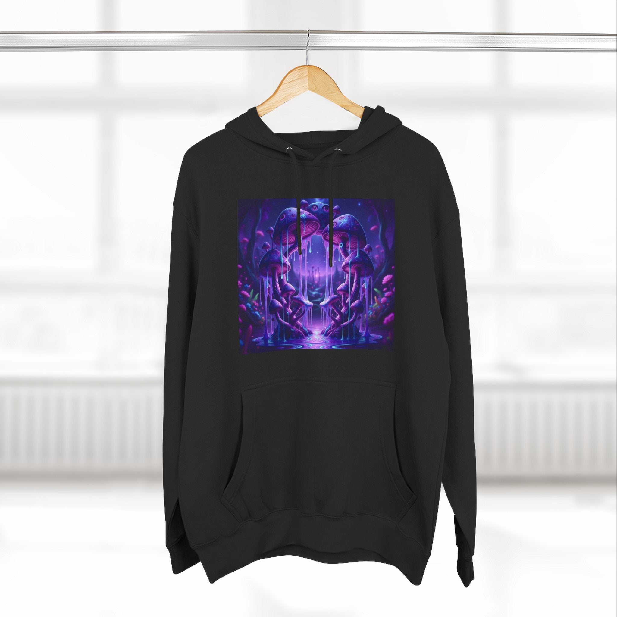 Galactic Vibes Fleece Hoodie - Cosmic Art Pullover, Space-Themed Gift, Unisex Sweatshirt, Trendy Streetwear, Perfect for Fall and Winter