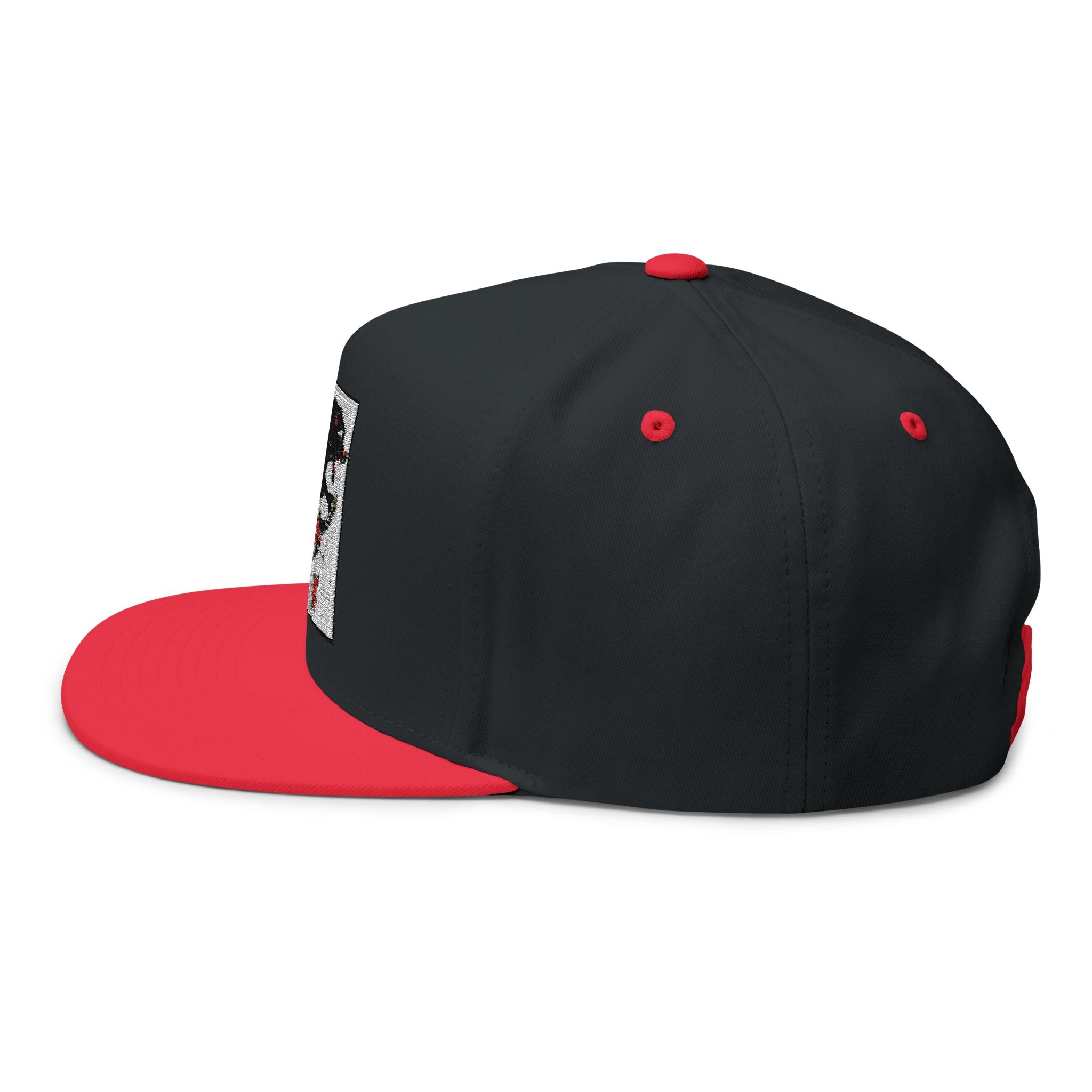 Stylish Embroidered Flat Bill Cap - Panther Design, Streetwear, Gift for Him, Accessory for All Occasions